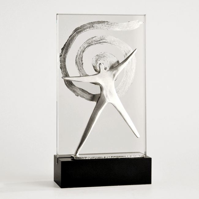 Trophée verre création moderne