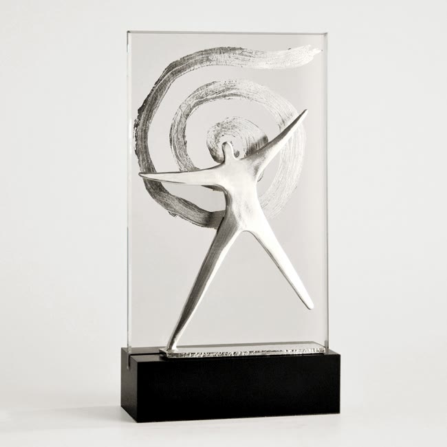 Trophée verre création moderne