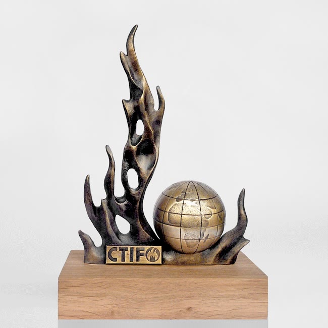 Création d'un trophée sur mesure Congrès International Risques Incendies
