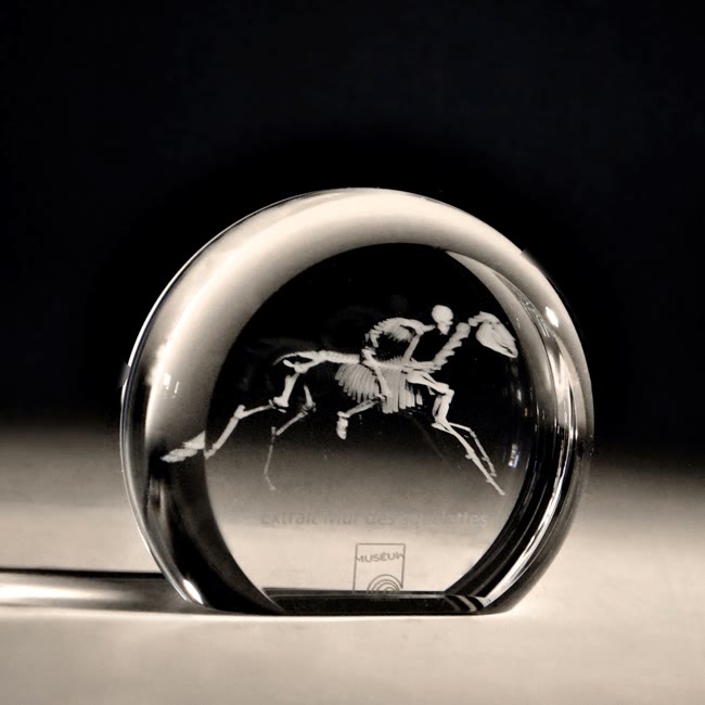 Trophée en verre gravé 3D