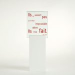Trophée verre & bois design + couleur - Totem