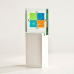 Trophée verre & bois design + couleurs - Totem