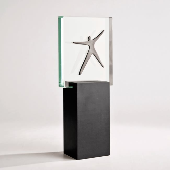 Trophée en verre personnalisé