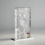Trophée verre - Cristal & base argent + logo