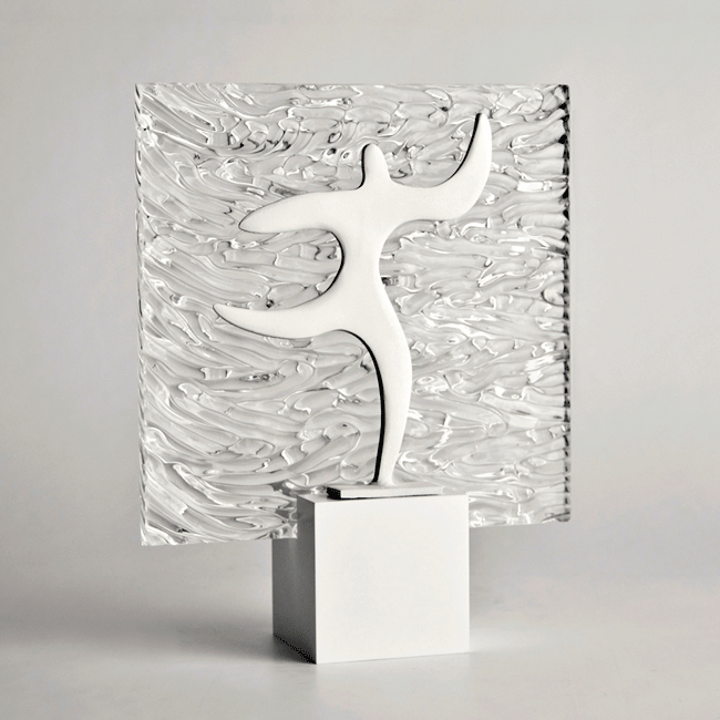 Trophée verre original