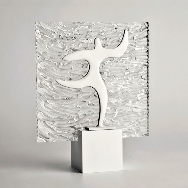Trophée verre original