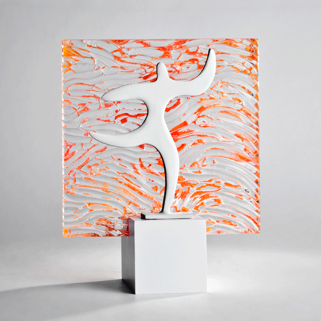 Trophée verre moderne