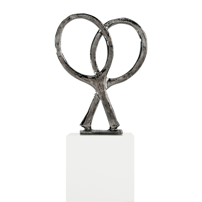 Trophée tennis entreprise moderne