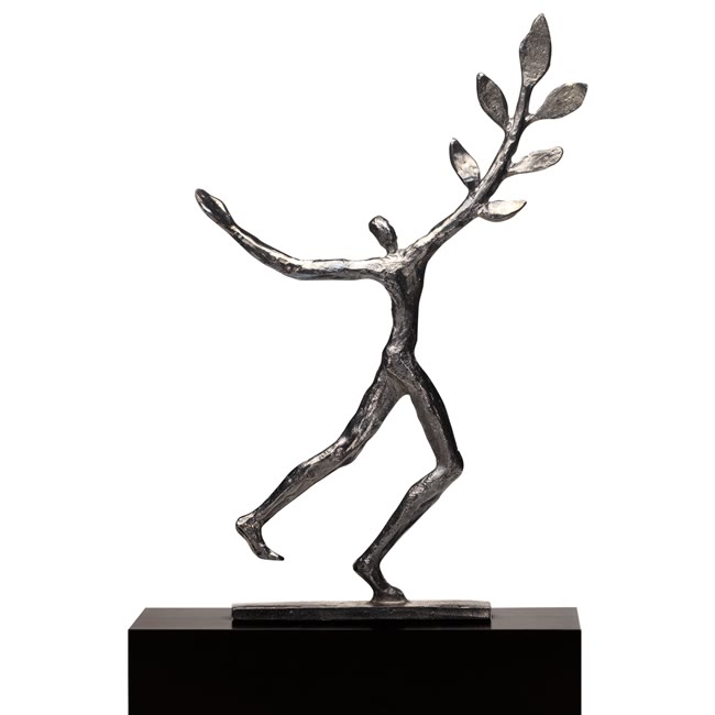 Trophée métal gagnant nature