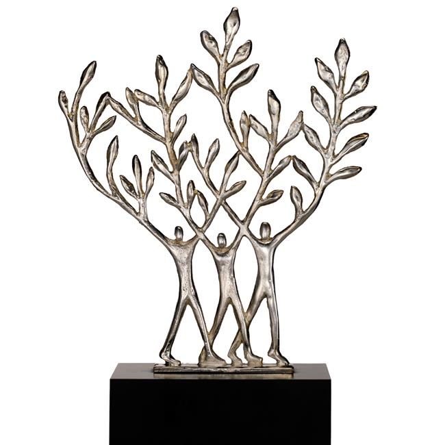 Trophée métal arbre écologie