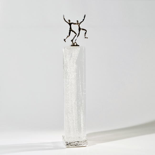 Trophée en verre artistique