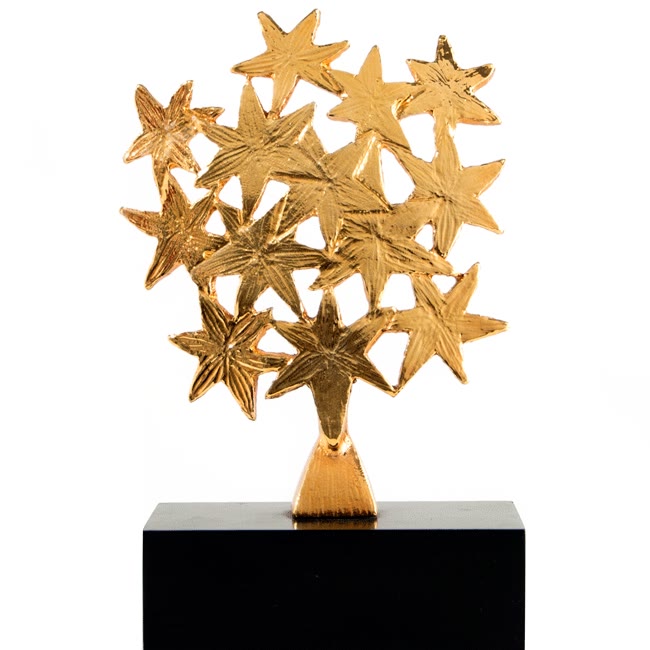 Trophée métal étoile or