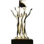 Trophée en métal Sylva carré