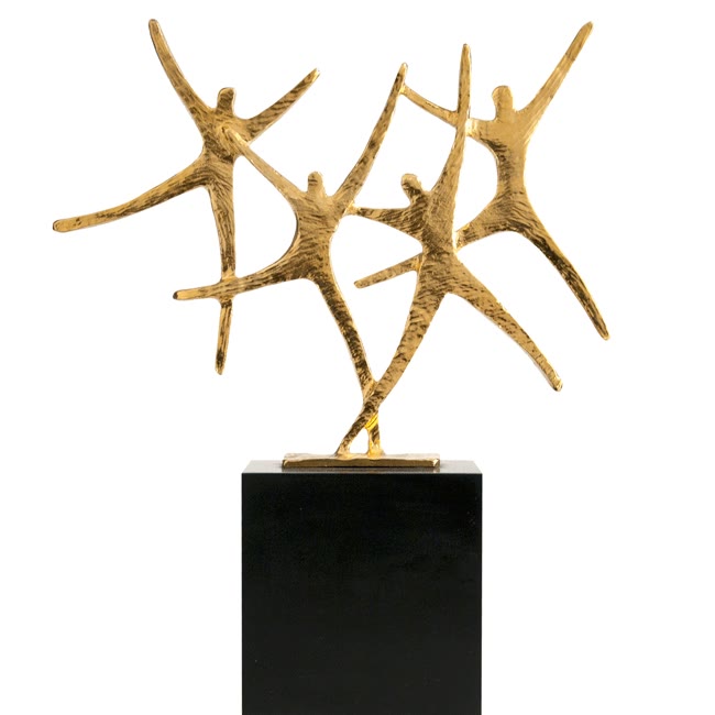 Trophée métal humain équipe