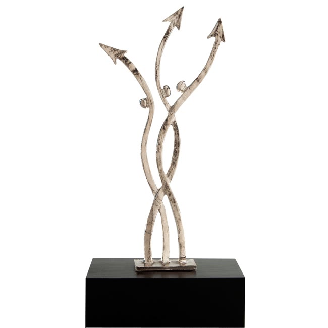 Trophée métal équipe moderne