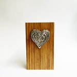 trophee coeur avec base bois